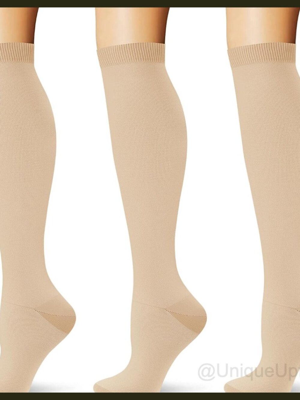 3 Pairs Compression Socks 20-30 mmHg Knee High Support Athletic Travel